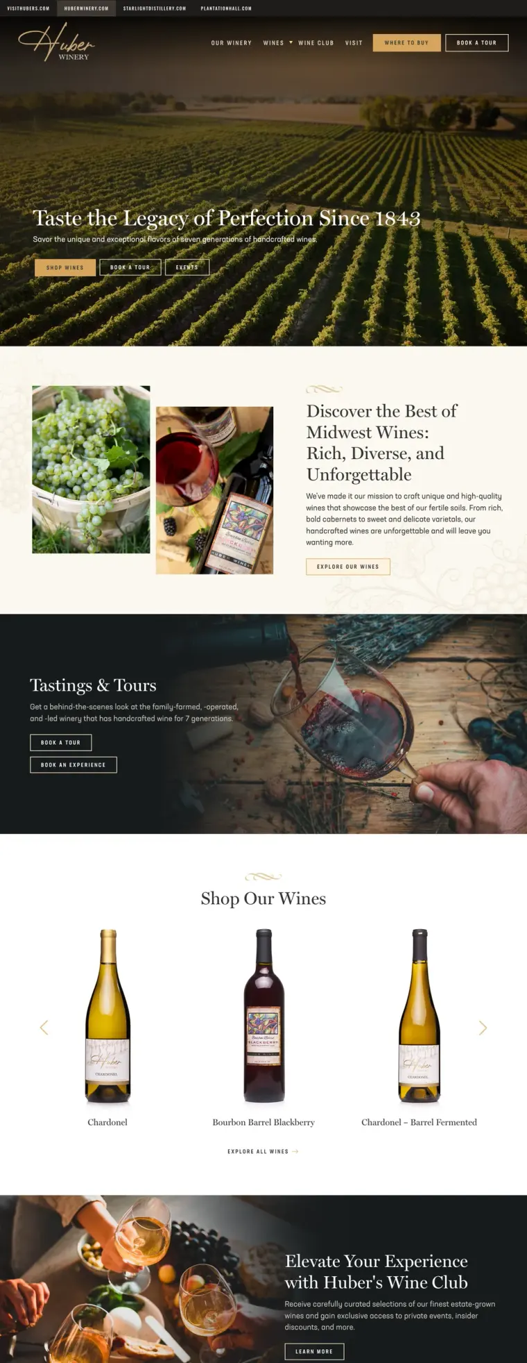 Huber Winery, winery website