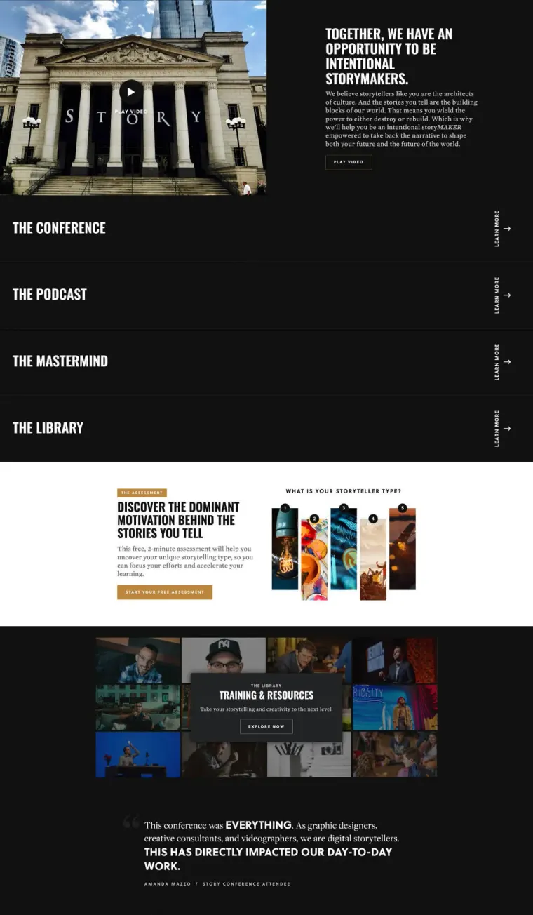 STORY Gatherings, conference website
